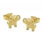 Preview: Ohrstecker Ohrring 6x7mm kleiner Elefant glänzend 9Kt GOLD