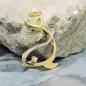 Preview: Anhänger 25x20mm stilisierter Delfin mit Zirkonias 9Kt GOLD Preview: Anhänger 25x20mm stilisierter Delfin mit Zirkonias 9Kt GOLD
