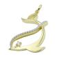 Preview: Anhänger 25x20mm stilisierter Delfin mit Zirkonias 9Kt GOLD Preview: Anhänger 25x20mm stilisierter Delfin mit Zirkonias 9Kt GOLD