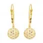 Preview: Ohrbrisur Ohrhänger Ohrringe 25x9mm Blume des Lebens 9Kt GOLD