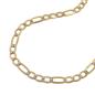 Preview: Kette 2,7mm Figaro-Panzer bicolor 14Kt GOLD 45cm