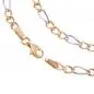 Preview: Kette 3,6mm Figaro Panzer bicolor 9Kt GOLD 45cm
