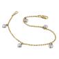 Preview: Armband 1,7mm Ankerkette mit 5 Herzen bicolor rhodiniert 9Kt GOLD 19cm Preview: Armband 1,7mm Ankerkette mit 5 Herzen bicolor rhodiniert 9Kt GOLD 19cm