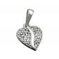Preview: Anhänger 10mm Herz mit Zirkonias rhodiniert Silber 925 Preview: Anhänger 10mm Herz mit Zirkonias rhodiniert Silber 925