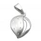 Mobile Preview: Anhänger 14x10mm Herz matt-diamantiert Silber 925