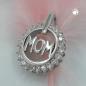 Preview: Anhänger 17x14mm MOM mit 23 Zirkonias rhodiniert Silber 925 Preview: Anhänger 17x14mm MOM mit 23 Zirkonias rhodiniert Silber 925