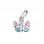 Preview: Anhänger 7x8mm Schmetterling hellblau-pink Silber 925 Preview: Anhänger 7x8mm Schmetterling hellblau-pink Silber 925