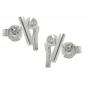 Preview: Ohrstecker Ohrring 10x55mm Zirkonia matt-glänzend Silber 925