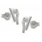 Preview: Ohrstecker Ohrring 10x55mm Zirkonia matt-glänzend Silber 925