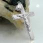 Preview: Anhänger 28x19mm Kreuz mit Jesus glänzend rhodiniert Silber 925 Preview: Anhänger 28x19mm Kreuz mit Jesus glänzend rhodiniert Silber 925