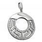 Preview: Anhänger 20mm rund mit Zirkonias glänzend rhodiniert Silber 925 Preview: Anhänger 20mm rund mit Zirkonias glänzend rhodiniert Silber 925