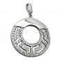 Preview: Anhänger 20mm rund mit Zirkonias glänzend rhodiniert Silber 925 Preview: Anhänger 20mm rund mit Zirkonias glänzend rhodiniert Silber 925