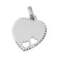 Preview: Anhänger 15x14mm Gravurplatte Herz mit 2 Herzen matt-diamantiert Silber 925 Preview: Anhänger 15x14mm Gravurplatte Herz mit 2 Herzen matt-diamantiert Silber 925