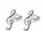 Preview: Ohrstecker Ohrring 9x3mm Notenschlüssel Silber 925 Preview: Ohrstecker Ohrring 9x3mm Notenschlüssel Silber 925
