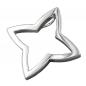 Preview: Anhänger 25mm Stern glänzend rhodiniert Silber 925