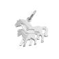 Preview: Anhänger 13x14mm Fohlen mit Stute matt-glänzend rhodiniert Silber 925 Preview: Anhänger 13x14mm Fohlen mit Stute matt-glänzend rhodiniert Silber 925