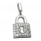 Preview: Anhänger 13x10mm Türschloss mit Zirkonias glänzend rhodiniert Silber 925 Preview: Anhänger 13x10mm Türschloss mit Zirkonias glänzend rhodiniert Silber 925