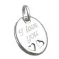 Preview: Anhänger 21x17mm mit Gravur -I love you- Silber 925 Preview: Anhänger 21x17mm mit Gravur -I love you- Silber 925