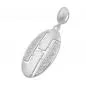 Preview: Anhänger 26x12mm Zirkonia weiß mattiert Silber 925 Preview: Anhänger 26x12mm Zirkonia weiß mattiert Silber 925