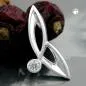 Preview: Anhänger 26,5x12mm Zirkonia glänzend Silber 925 Preview: Anhänger 26,5x12mm Zirkonia glänzend Silber 925