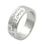 Preview: Ring 8mm mit Prägung LOVE HAS NO END Silber 925 Ringgröße 58