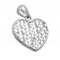 Preview: Anhänger 15x15mm Herz glänzend diamantiert Silber 925