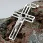 Preview: Anhänger 37x23mm Kreuz mit Jesus glänzend Silber 925 Preview: Anhänger 37x23mm Kreuz mit Jesus glänzend Silber 925