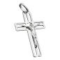 Preview: Anhänger 37x23mm Kreuz mit Jesus glänzend Silber 925