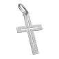 Preview: Anhänger 23x13mm Kreuz diamantiert Silber 925 Preview: Anhänger 23x13mm Kreuz diamantiert Silber 925