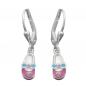 Preview: Ohrbrisur Ohrhänger Ohrringe 24x5mm Kinderschuh rosa-hellblau lackiert Silber 925 Preview: Ohrbrisur Ohrhänger Ohrringe 24x5mm Kinderschuh rosa-hellblau lackiert Silber 925