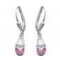 Preview: Ohrbrisur Ohrhänger Ohrringe 24x5mm Kinderschuh rosa-hellblau lackiert Silber 925 Preview: Ohrbrisur Ohrhänger Ohrringe 24x5mm Kinderschuh rosa-hellblau lackiert Silber 925