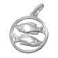 Preview: Anhänger 15mm Sternzeichen Fische Silber 925 Preview: Anhänger 15mm Sternzeichen Fische Silber 925