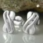Preview: Ohrstecker Ohrring 10x6mm X-Form mit Zirkonia glänzend Silber 925