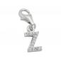 Preview: Anhänger 12x6mm Charm Buchstabe Z mit Zirkonias glänzend rhodiniert Silber 925 Preview: Anhänger 12x6mm Charm Buchstabe Z mit Zirkonias glänzend rhodiniert Silber 925