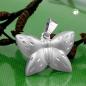 Preview: Anhänger 11x16mm Schmetterling matt-glänzend diamantiert Silber 925