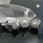 Preview: Set mit 7mm Stecker und 9mm Anhänger Perle mit Zirkonias glänzend Silber 925