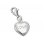 Preview: Anhänger 13x11mm Charm Herz LOVE glänzend rhodiniert Silber 925 Preview: Anhänger 13x11mm Charm Herz LOVE glänzend rhodiniert Silber 925