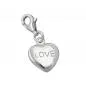 Preview: Anhänger 13x11mm Charm Herz LOVE glänzend rhodiniert Silber 925 Preview: Anhänger 13x11mm Charm Herz LOVE glänzend rhodiniert Silber 925