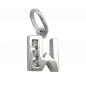 Preview: Anhänger 8x7mm Buchstabe W glänzend mit Zirkonias Silber 925 Preview: Anhänger 8x7mm Buchstabe W glänzend mit Zirkonias Silber 925