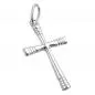 Preview: Anhänger 24x14mm Kreuz glänzend geringelte Enden Silber 925 Preview: Anhänger 24x14mm Kreuz glänzend geringelte Enden Silber 925