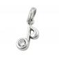 Preview: Anhänger 11x5mm Musiknote Achtelnote mit Zirkonia Silber 925 Preview: Anhänger 11x5mm Musiknote Achtelnote mit Zirkonia Silber 925