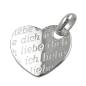 Preview: Anhänger 20x22mm Herz -Ich liebe Dich- Silber 925 Preview: Anhänger 20x22mm Herz -Ich liebe Dich- Silber 925