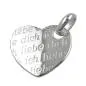 Preview: Anhänger 20x22mm Herz -Ich liebe Dich- Silber 925 Preview: Anhänger 20x22mm Herz -Ich liebe Dich- Silber 925