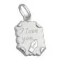 Preview: Anhänger 22x15mm Brief -I love you- Silber 925 Preview: Anhänger 22x15mm Brief -I love you- Silber 925