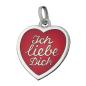 Preview: Anhänger 17x16mm Herz rot lackiert - Ich liebe Dich- Silber 925 Preview: Anhänger 17x16mm Herz rot lackiert - Ich liebe Dich- Silber 925