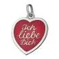 Preview: Anhänger 17x16mm Herz rot lackiert - Ich liebe Dich- Silber 925 Preview: Anhänger 17x16mm Herz rot lackiert - Ich liebe Dich- Silber 925