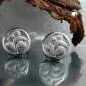 Preview: Ohrstecker Ohrring 9mm durchbrochen matt-glänzend Silber 925