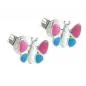 Preview: Ohrstecker Ohrring 7x8mm Kinderohrring Schmetterling hellblau-pink Silber 925 Preview: Ohrstecker Ohrring 7x8mm Kinderohrring Schmetterling hellblau-pink Silber 925