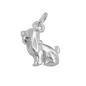 Preview: Anhänger 13x10mm Hund mit Schlappohren Silber 925