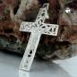 Preview: Anhänger 33x20mm Kreuz mit Jesus glänzend Silber, 925